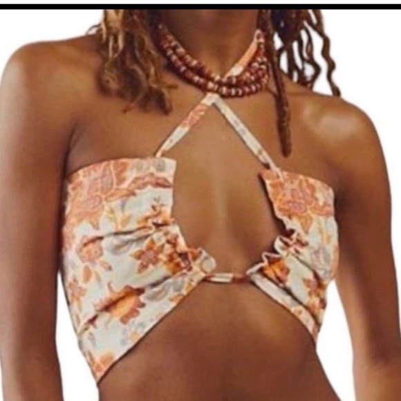 NWT Free People Intimately Summer Of Love Convertible Bandeau Bra color natural - Picture 3 of 7